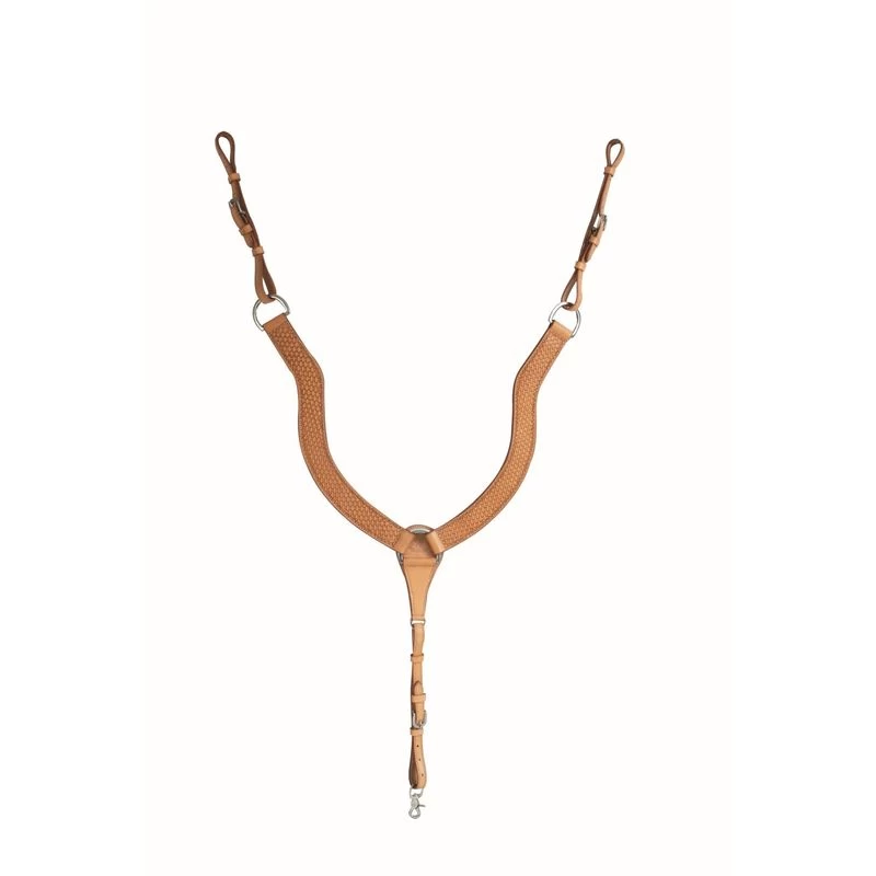 Western Rawhide Country Legend Basketweave Breastcollar - Golden Tan 3 Western Rawhide Country Legend Basketweave Breastcollar - Golden Tan