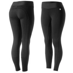 Horze Women's Active Winter Full Seat Tights - Black