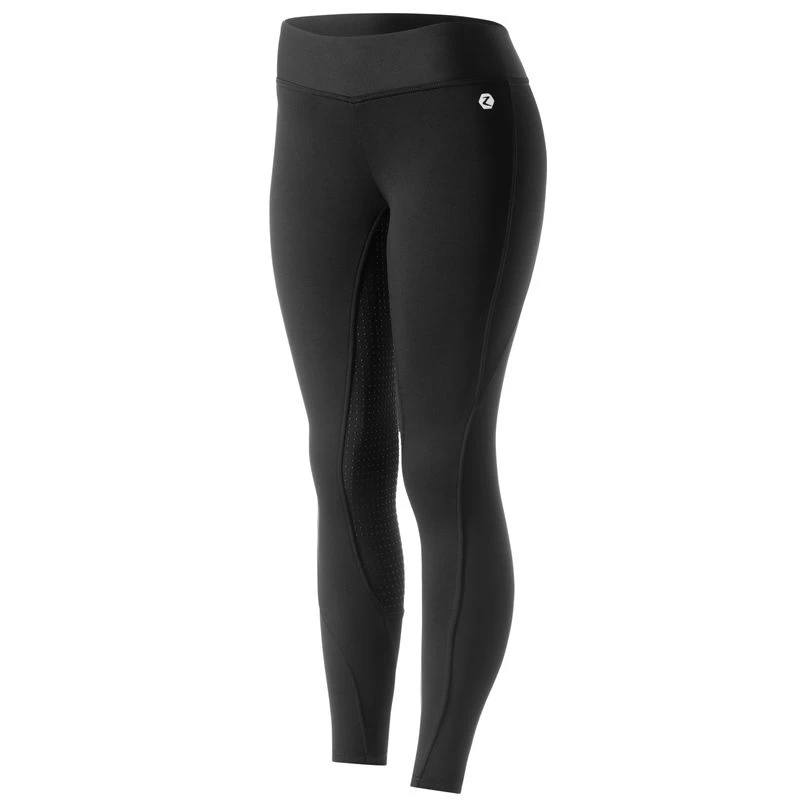 Horze Women's Active Winter Full Seat Tights - Black 5 Horze Women's Active Winter Full Seat Tights - Black - Image 3