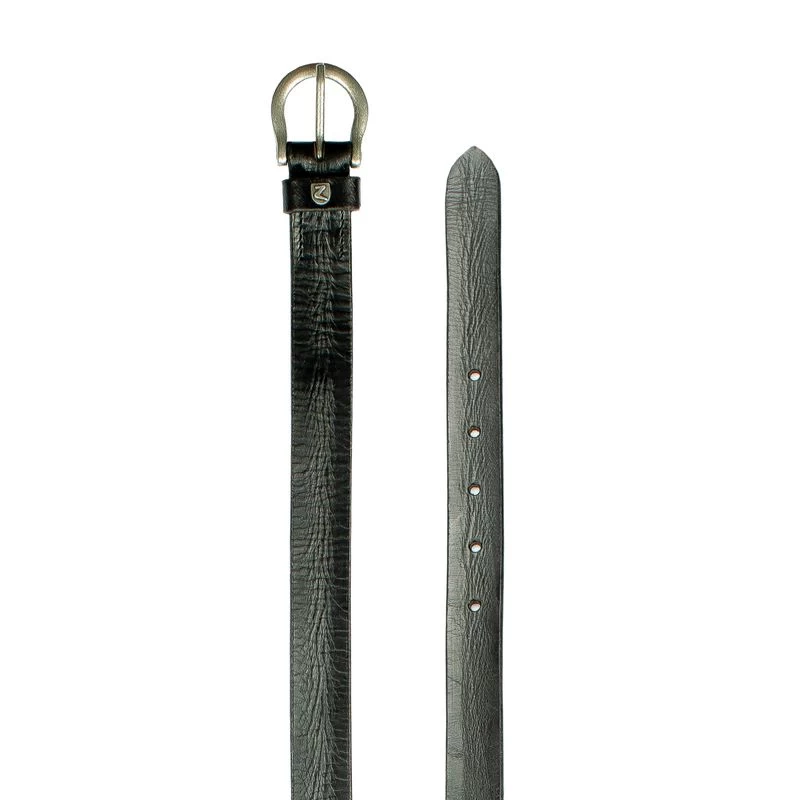 Horze Sierra Narrow Leather Belt - Black 3 Horze Sierra Narrow Leather Belt - Black