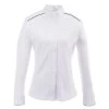 Ovation Women's Long Sleeve Performance Shirt - White/Navy -Horse Supplies Store 393839 800 800