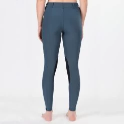 Irideon Women's Issential Cargo Knee Patch Tights - Chambray -Horse Supplies Store 400682 800 800