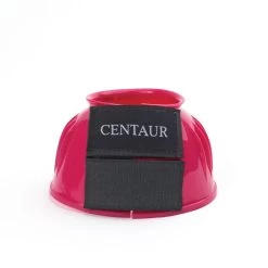 Centaur PVC Ribbed Double Hook And Loop Bell Boots - Hot Pink