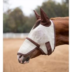 Kensington Signature Fly Mask W/Nose, Ears And Forelock Hole - Desert Sand