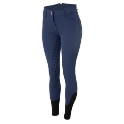 Horze Women's Queenie Silicone Full Seat Riding Breeches W/Crystals - Imperial Dark Blue -Horse Supplies Store 476945 800 800