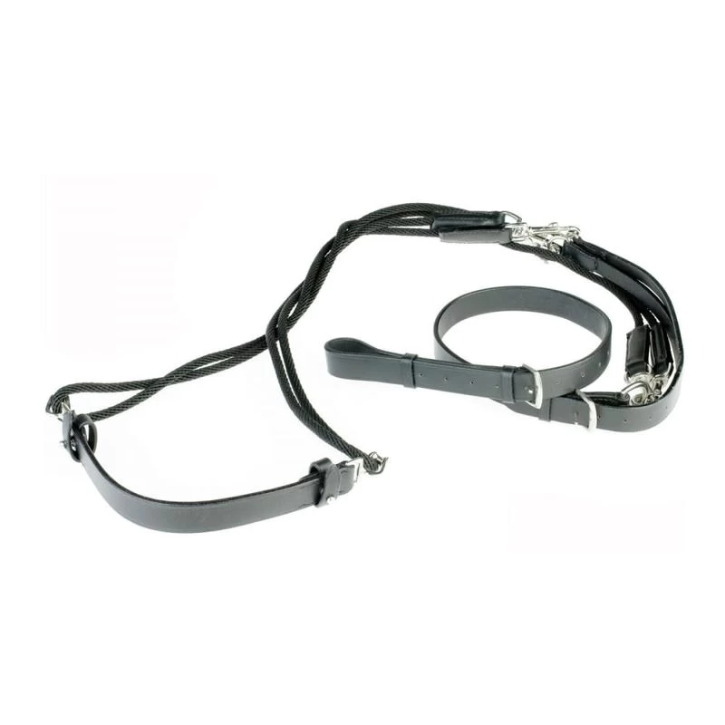 Horze De Gogue Aid Reins - Black 3 Horze De Gogue Aid Reins - Black