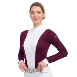 Cavalliera Women's Queen Long Sleeve Show Shirt - Aubergine -Horse Supplies Store 496508 800 800
