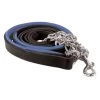 Perri's Padded Leather Lead W/Chain - Black/Blue/Stainless -Horse Supplies Store 500348 800 800