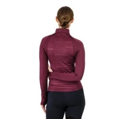 Horseware Women's Aveen Half Zip Long Sleeve Tech Top - Beetroot -Horse Supplies Store 504508 800 800