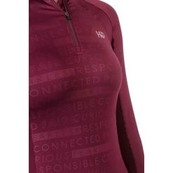 Horseware Women's Aveen Half Zip Long Sleeve Tech Top - Beetroot -Horse Supplies Store 504509 800 800