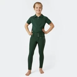 Horze Kids' Andrea Full Seat Breeches - Mountain View Green -Horse Supplies Store 531557 800 800