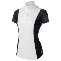 Equinavia Women's Martha Short Sleeved Show Shirt - Navy/White