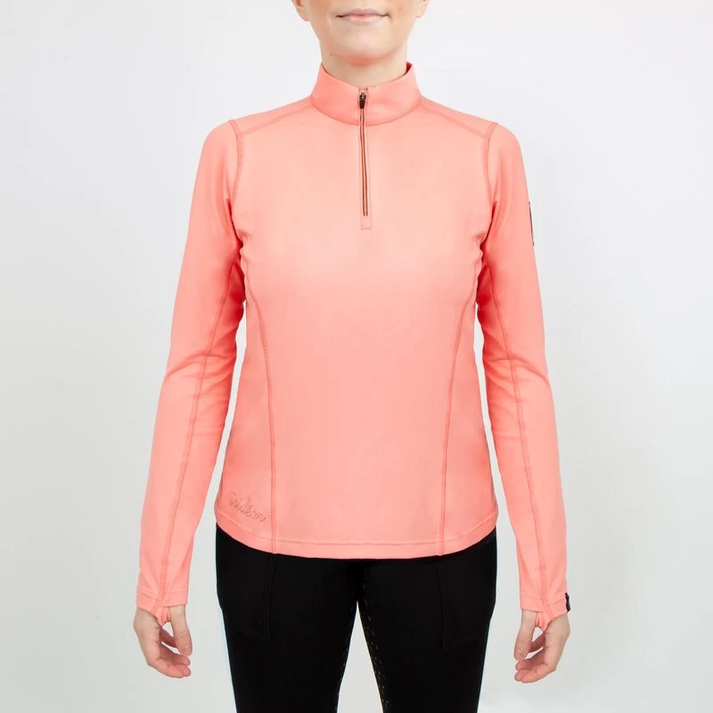 Irideon Women's Thermaluxe 1/4 Zip Top - Salmon 3 Irideon Women's Thermaluxe 1/4 Zip Top - Salmon