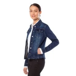 EQL Women's In Motion Jean Jacket - Midnight Wash -Horse Supplies Store 580252 800 800