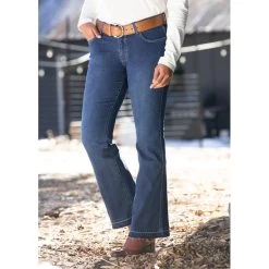 EQL Women's In Motion Bootcut Jean W/Raw Hem - Midnight Wash 18 EQL Women's In Motion Bootcut Jean W/Raw Hem - Midnight Wash -Horse Supplies Store 584680 800 800