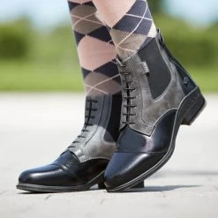Horze Women's Kilkenny Two-Toned Paddock Boots - Black/Grey -Horse Supplies Store 586643 800 800