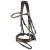 Horze Ergonomic Snaffle Bridle W/Curved Crystal Browband - Brown/Light Brown -Horse Supplies Store 586693 800 800