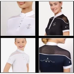 Fair Play Women's Letizia Short Sleeve Competition Shirt - Beige -Horse Supplies Store 594912 800 800