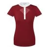 Fair Play Women's Cathrine Short Sleeve Competition Shirt - Burgundy/White -Horse Supplies Store 595467 800 800