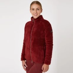 Horze Women's Merida Fleece Jacket - Merlot -Horse Supplies Store 602939 800 800
