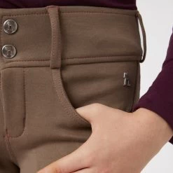 Horze Kids' Morgan Knee Patch Breeches - Cocoa Mocha -Horse Supplies Store 607704 800 800
