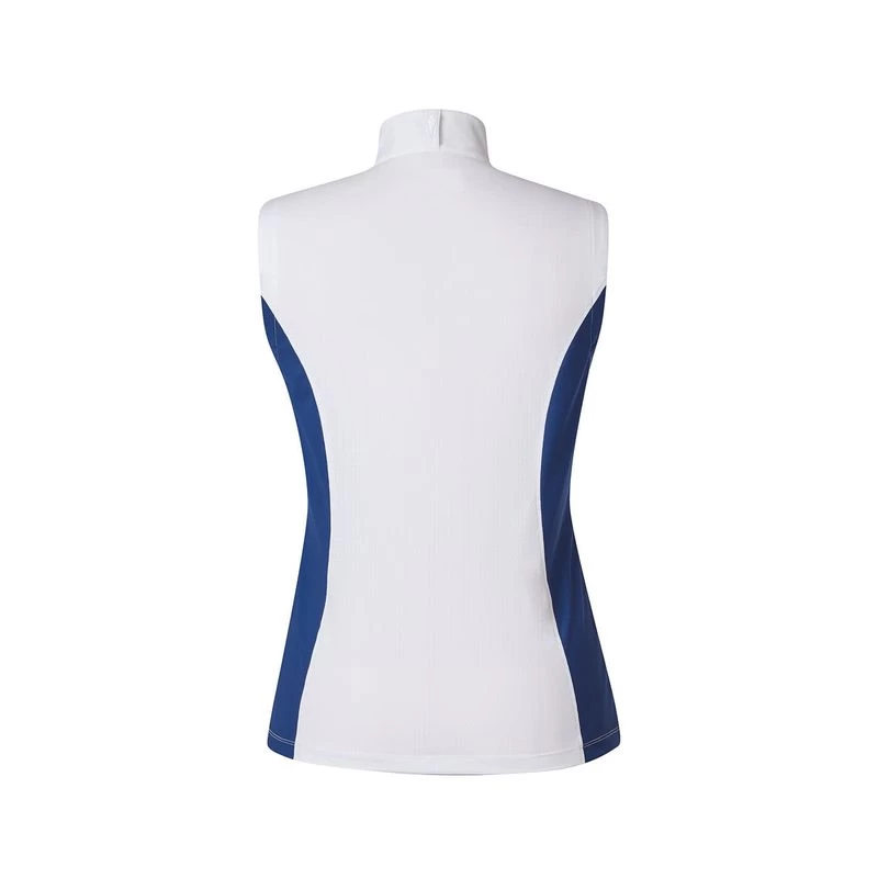 Kerrits Women's Affinity Sleeveless Show Shirt - True Blue/Iron Bouquet 4 Kerrits Women's Affinity Sleeveless Show Shirt - True Blue/Iron Bouquet - Image 2