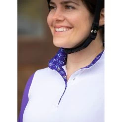Kerrits Women's Affinity Long Sleeve Show Shirt - Iris/Iron Bouquet -Horse Supplies Store 610632 800 800