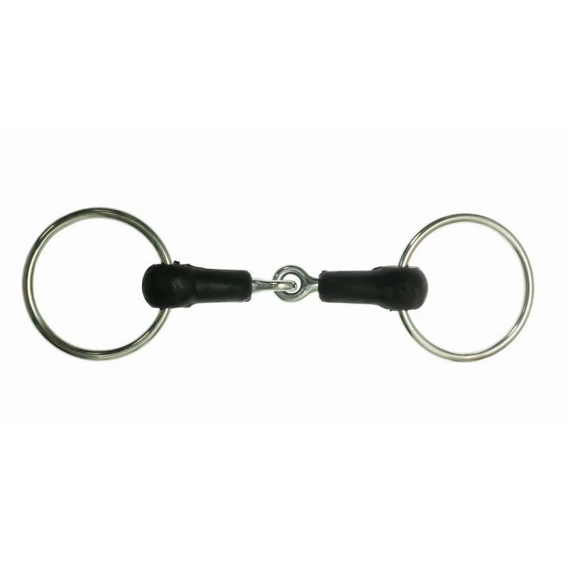 Korsteel Hard Rubber Jointed Loose Ring Snaffle Bit 3 Korsteel Hard Rubber Jointed Loose Ring Snaffle Bit