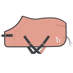 Horze Trixi Pony Fleece Cooler Blanket - Shrimp Pink -Horse Supplies Store 649203 800 800