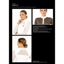 Fair Play Women's Aiko Long Sleeve Competition Shirt - Steel Blue 7 Fair Play Women's Aiko Long Sleeve Competition Shirt - Steel Blue -Horse Supplies Store 655662 800 800