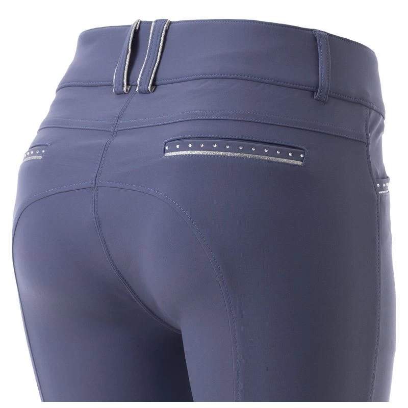 Equinavia Women's Victoria Silicone Knee Patch Breeches - Twilight Blue 4 Equinavia Women's Victoria Silicone Knee Patch Breeches - Twilight Blue - Image 2