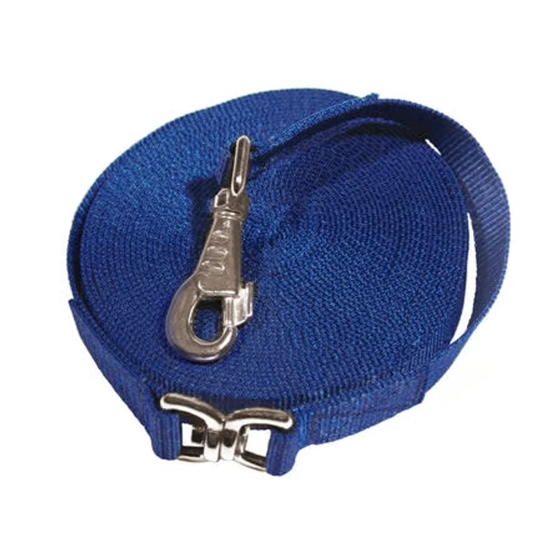 Kensington 30ft Flat Nylon Lunge Line - Navy W/Satin Nickle 3 Kensington 30ft Flat Nylon Lunge Line - Navy W/Satin Nickle