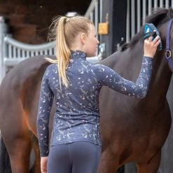 Shires Aubrion Kids' Revive Long Sleeve Sun Shirt - Peony