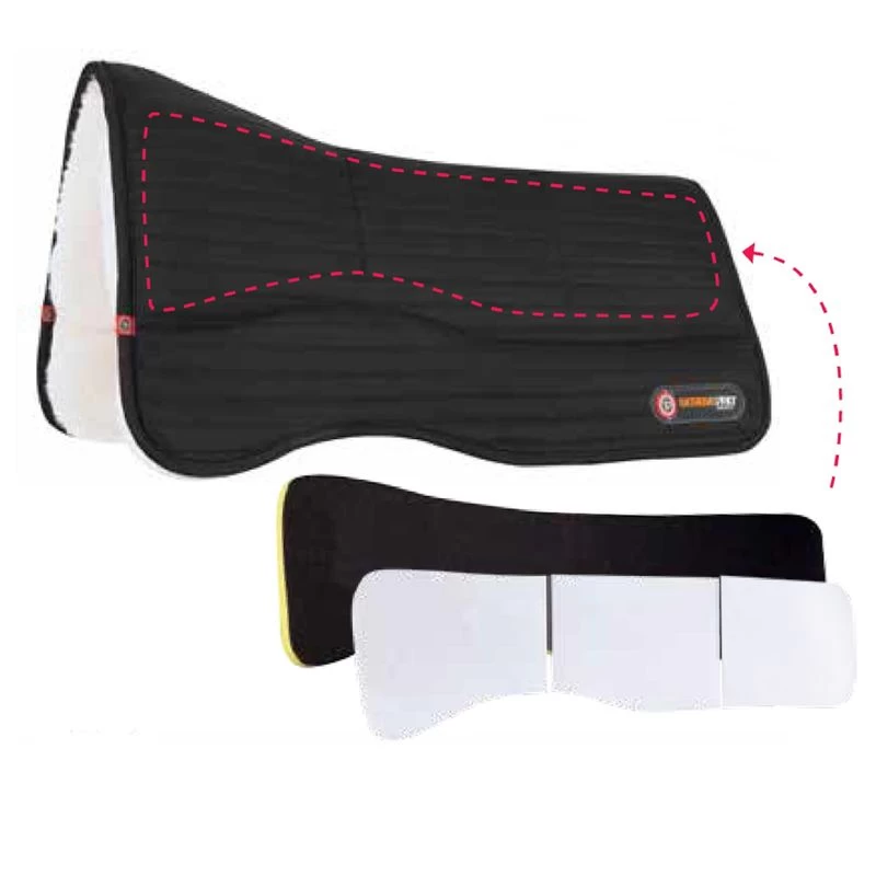 T3 WoolBack Ortho Impact Performance Pad W/Shims - Black 4 T3 WoolBack Ortho Impact Performance Pad W/Shims - Black - Image 2