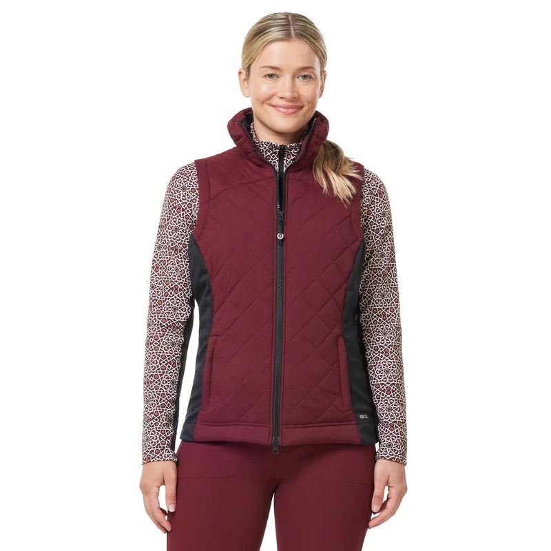 Kerrits Women's Full Motion Quilted Vest - Sangria 4 Kerrits Women's Full Motion Quilted Vest - Sangria - Image 2