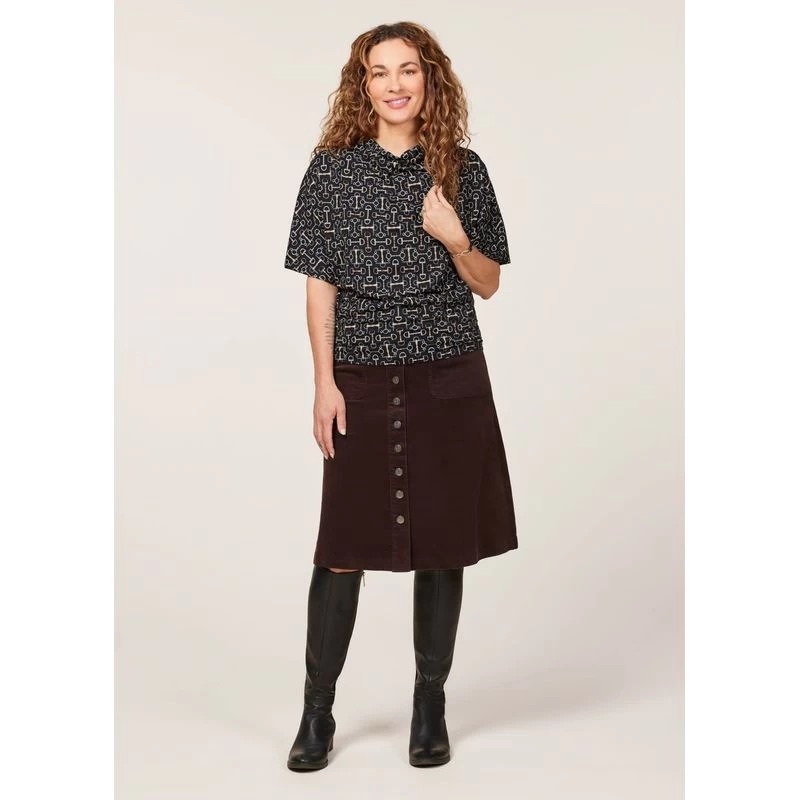 EQL Women's Soft Stretch Corduroy Skirt - Java 6 EQL Women's Soft Stretch Corduroy Skirt - Java - Image 4