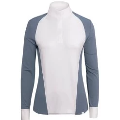 RJ Classics Women's Lexi Long Sleeve Show Shirt - White/Flint Stone