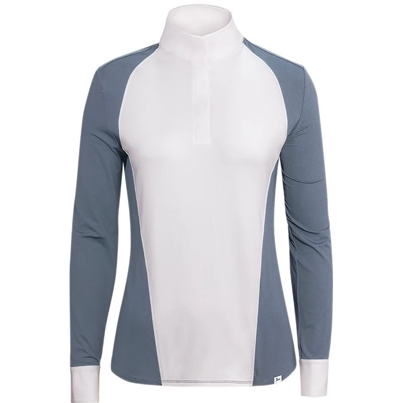 RJ Classics Women's Lexi Long Sleeve Show Shirt - White/Flint Stone 3 RJ Classics Women's Lexi Long Sleeve Show Shirt - White/Flint Stone