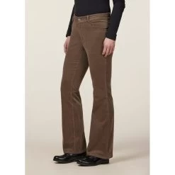 EQL Women's Soft Stretch Corduroy Bootcut Pants - Bark