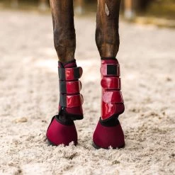 Horze Smoky Twilight Air Mesh Brushing Boots - Anemone Dark Pink -Horse Supplies Store 697105 800 800